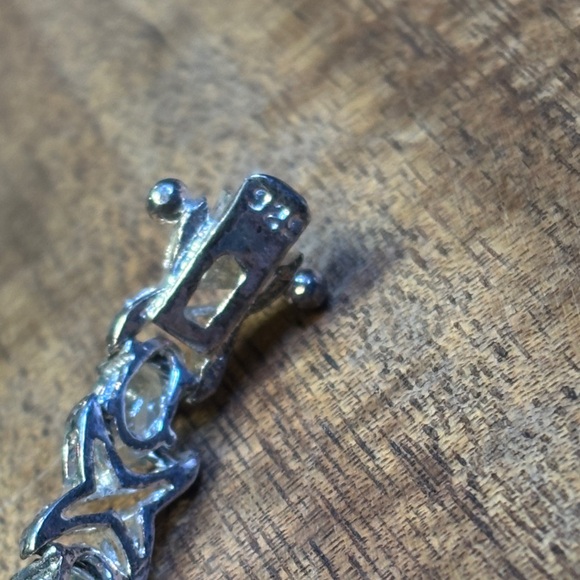 Sterling silver bracelet with blue topaz stones - Picture 5 of 9